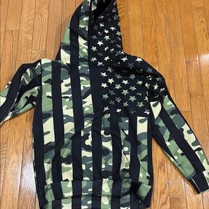 Camouflage and Black Men's Sweater